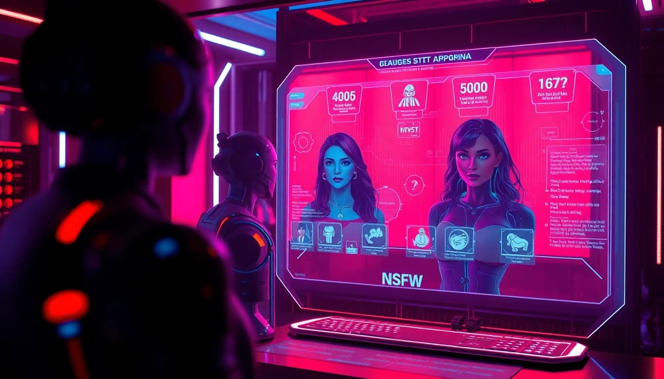 Futuristic NSFW AI environment showcasing immersive adult interactions.