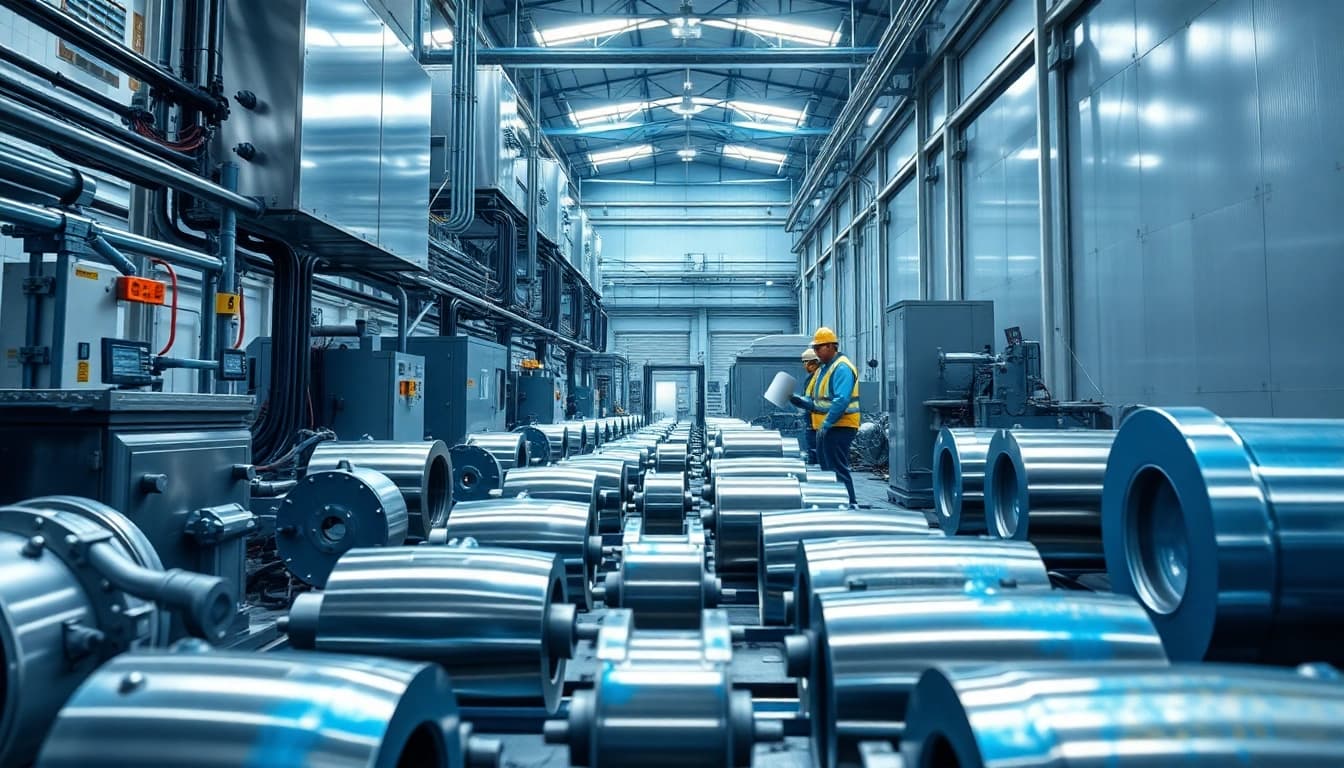 High-quality powder coating facility in Malaysia showcasing advanced processes and professional workers.
