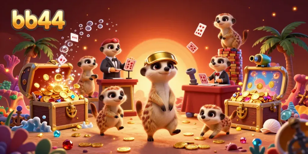 Experience thrilling actions at bb44 with quirky meerkats running a vibrant casino operation.