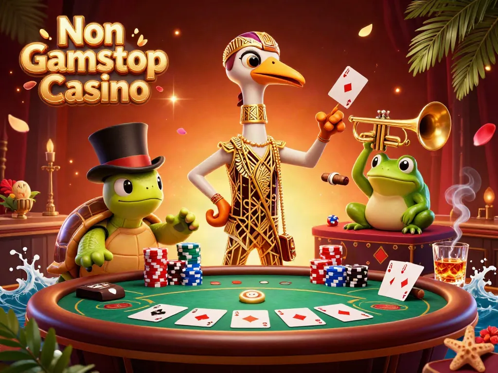 Experience gameplay at a Non Gamstop Casino with vibrant characters and dynamic poker elements.