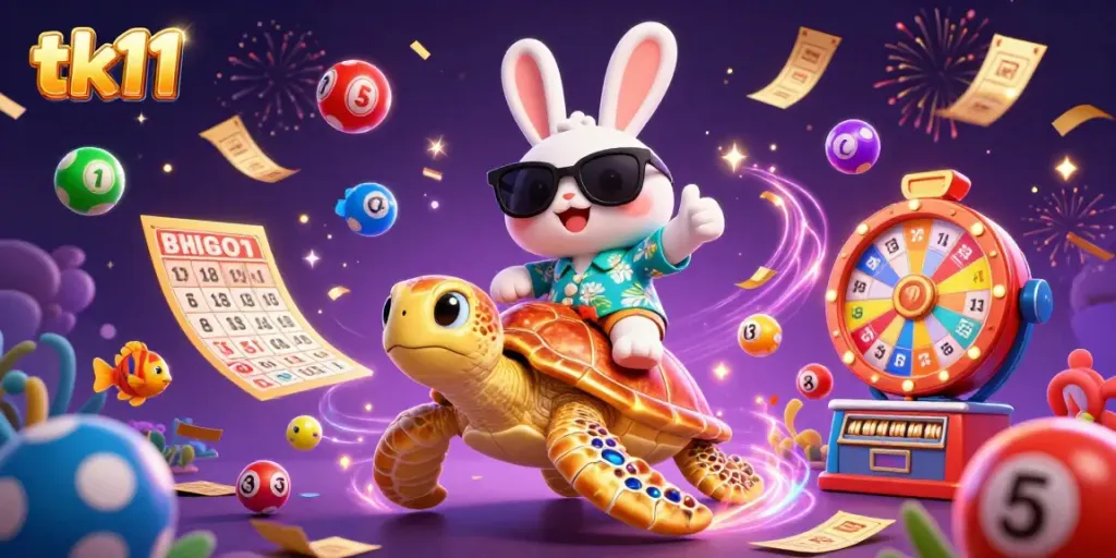 tk11 casino game illustration with vibrant characters celebrating luck and winning