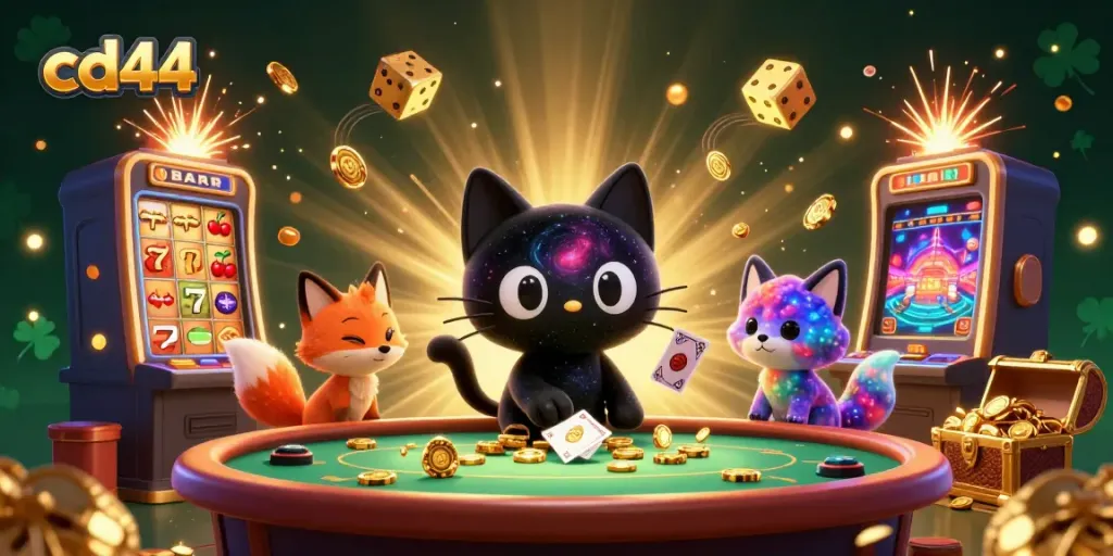 Experience thrilling gameplay at the cosmic cd44 casino with vibrant characters and dynamic elements.