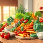 Discover the vibrant array of healthy food options featuring fresh fruits, veggies, and whole grains.