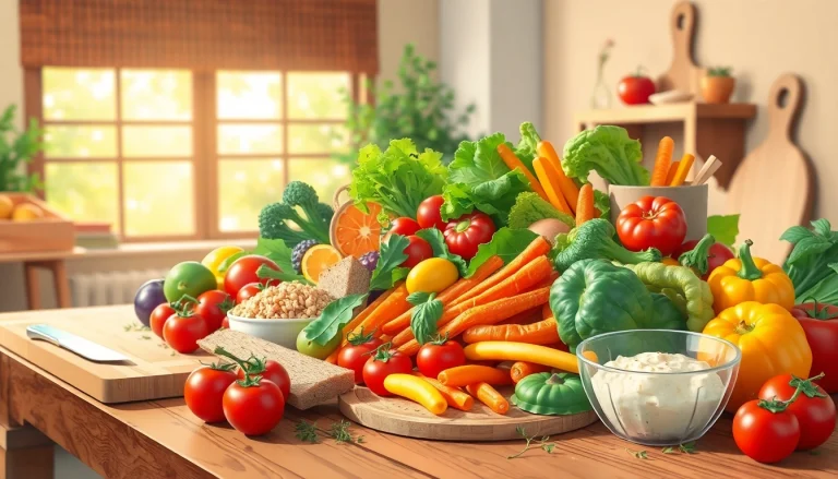 Discover the vibrant array of healthy food options featuring fresh fruits, veggies, and whole grains.