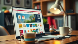 Explore buying postage stamps online through a user-friendly interface on a laptop.