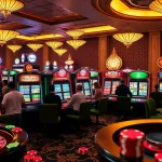 Experience the excitement of Slot Online Terpercaya with vibrant slot machines and engaged players.