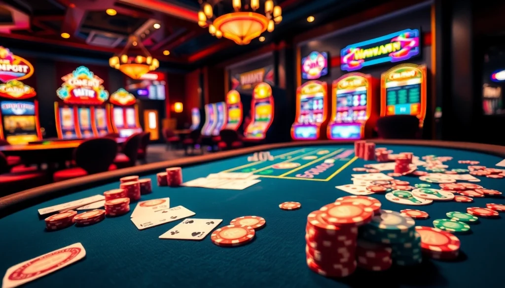 Engaging online poker scene featuring vibrant chips and cards at https://w888.poker/ with casino atmosphere.