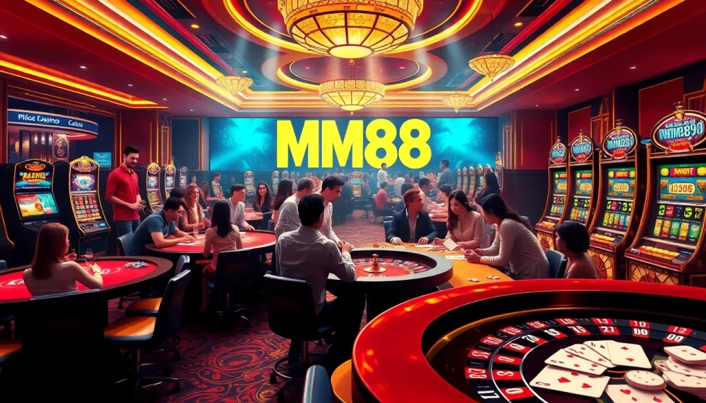 MM88 offers an exciting casino experience with vibrant tables and engaged players.