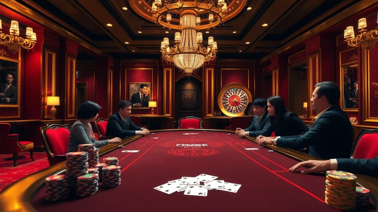 Play thrilling poker at https://king88b.us.com/ with players enjoying a high-stakes casino environment.