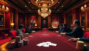 Play thrilling poker at https://king88b.us.com/ with players enjoying a high-stakes casino environment.