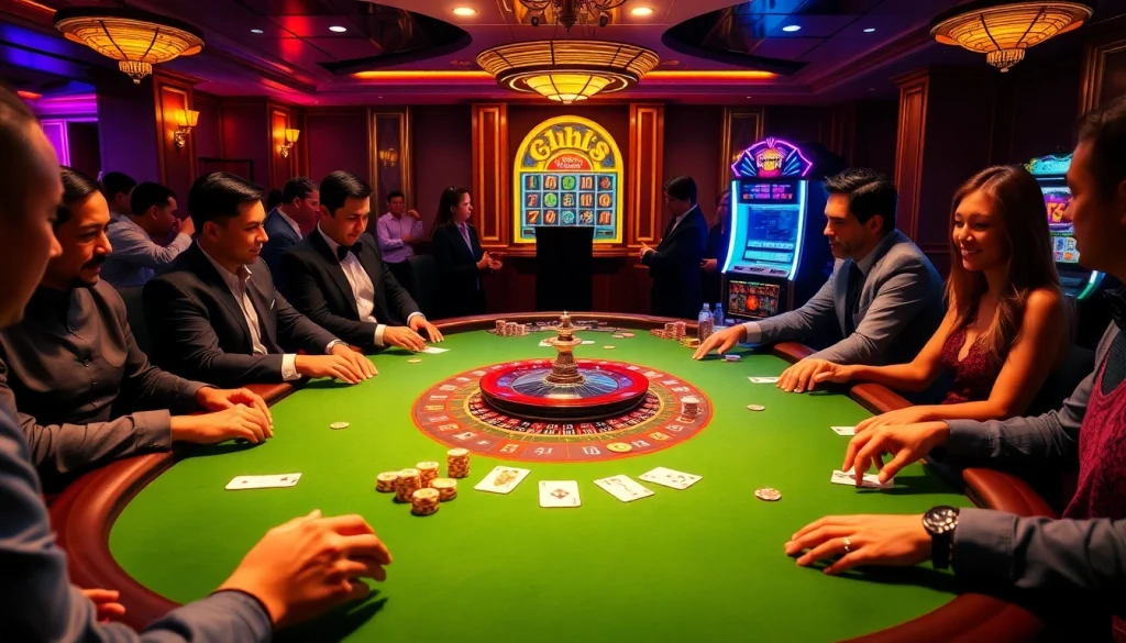 Experience thrilling gameplay at nhà cái 888b with vibrant casino tables and exciting betting options.