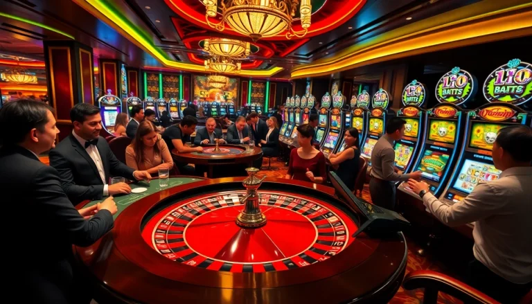 Experience the thrill of ingat bola88 with vibrant casino games and engaging players at the roulette table.