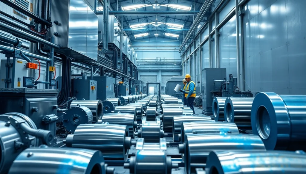 High-quality powder coating facility in Malaysia showcasing advanced processes and professional workers.