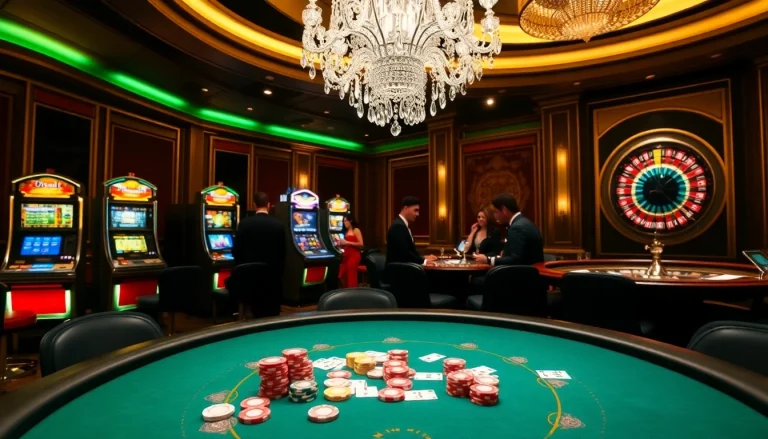 Players engaging at a vibrant poker table showcasing 88i casino excitement.