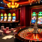 Engage in thrilling casino action with gaming elements from https://go88hv.com/ featuring poker chips and roulette.