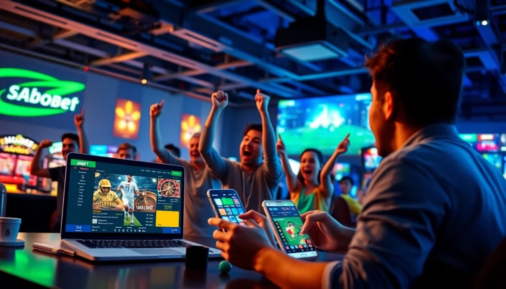 Exciting online betting scene showcasing SBOBET.dance gaming options and user-friendly interface.