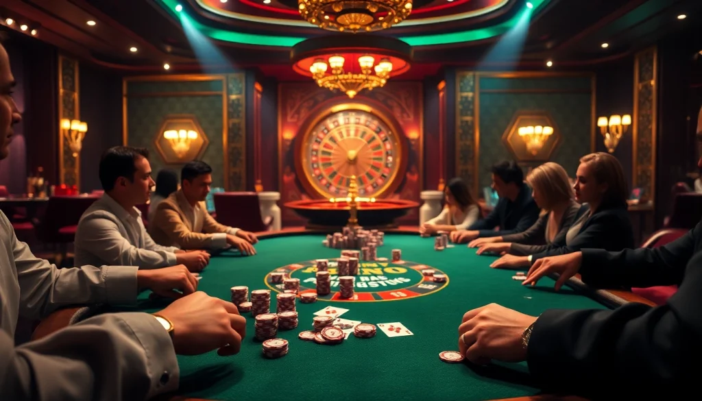 Experience high-stakes poker action at nhà cái 98win's luxurious casino.