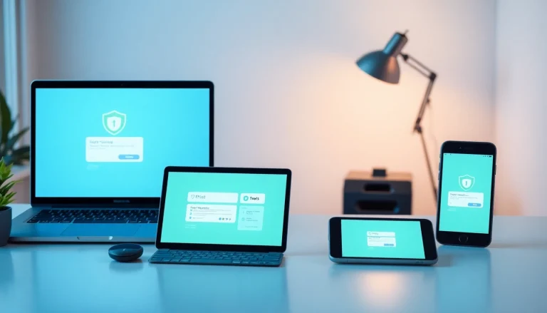 在现代设备上显示的快连VPN界面，倡导全球连接与在线隐私。