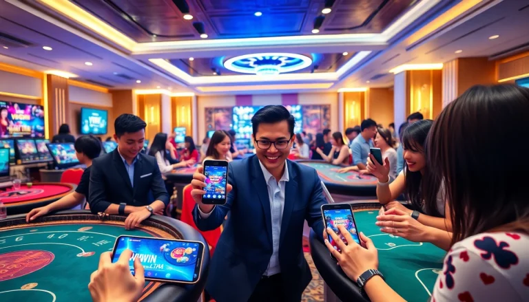 Experience the vibrant excitement of vvvwin88.live with players enjoying various online casino games.