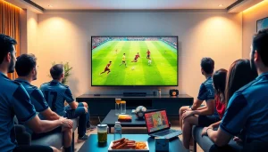 Exciting live soccer viewing experience on vaoluoi tv with fans enjoying the match