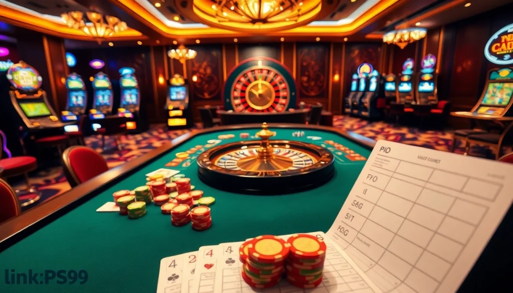 Experience high-stakes gameplay with link PS99 at a vibrant casino poker table filled with excitement.