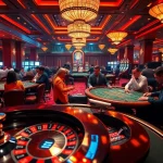 Experience the excitement of gaming at hay.win with players at vibrant casino tables.