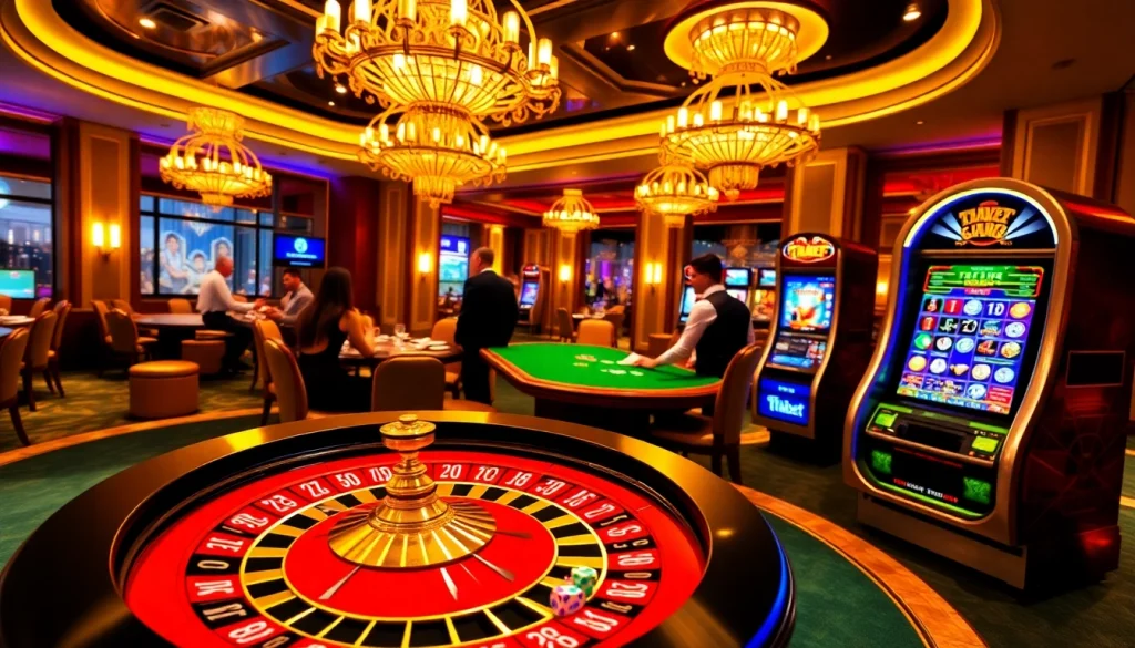 Experience online gambling excitement at https://thabethome.com/ with vibrant casino scenes and engaging games.