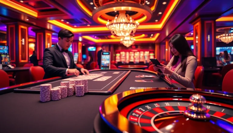Experience thrilling action at the casino with 88i đăng nhập, featuring vibrant poker games and energetic players.