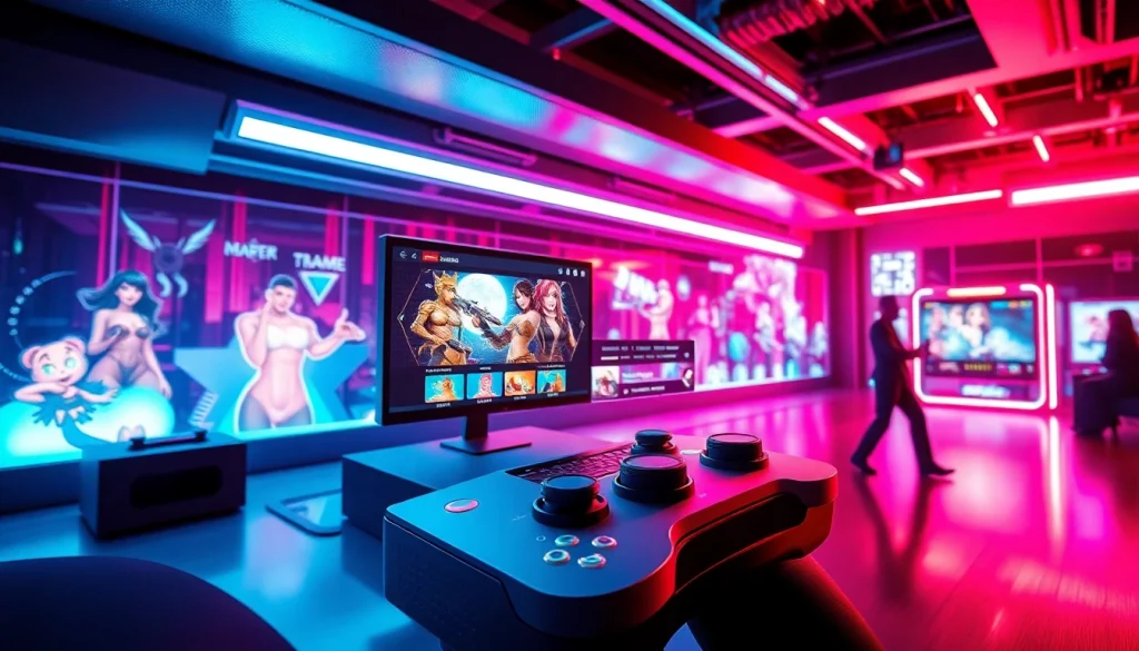 Engaging scene of XXX games showcasing colorful animations and interactive designs.