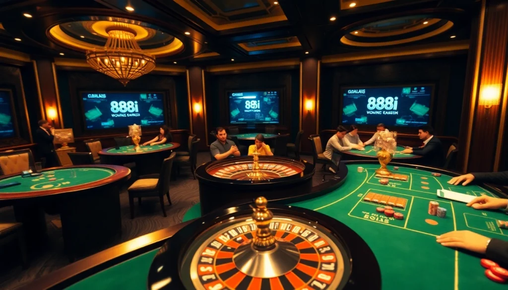 Exciting gaming experience featuring 88i đăng nhập interface at a luxury casino.