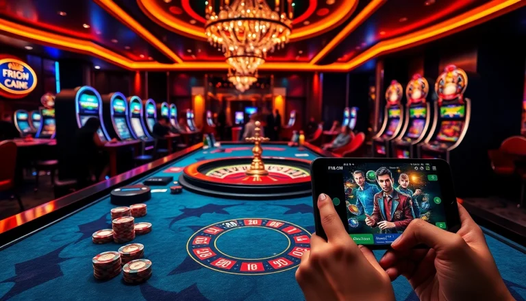 Gambling excitement at F168.COM with vibrant casino tables and luxurious gaming ambiance.