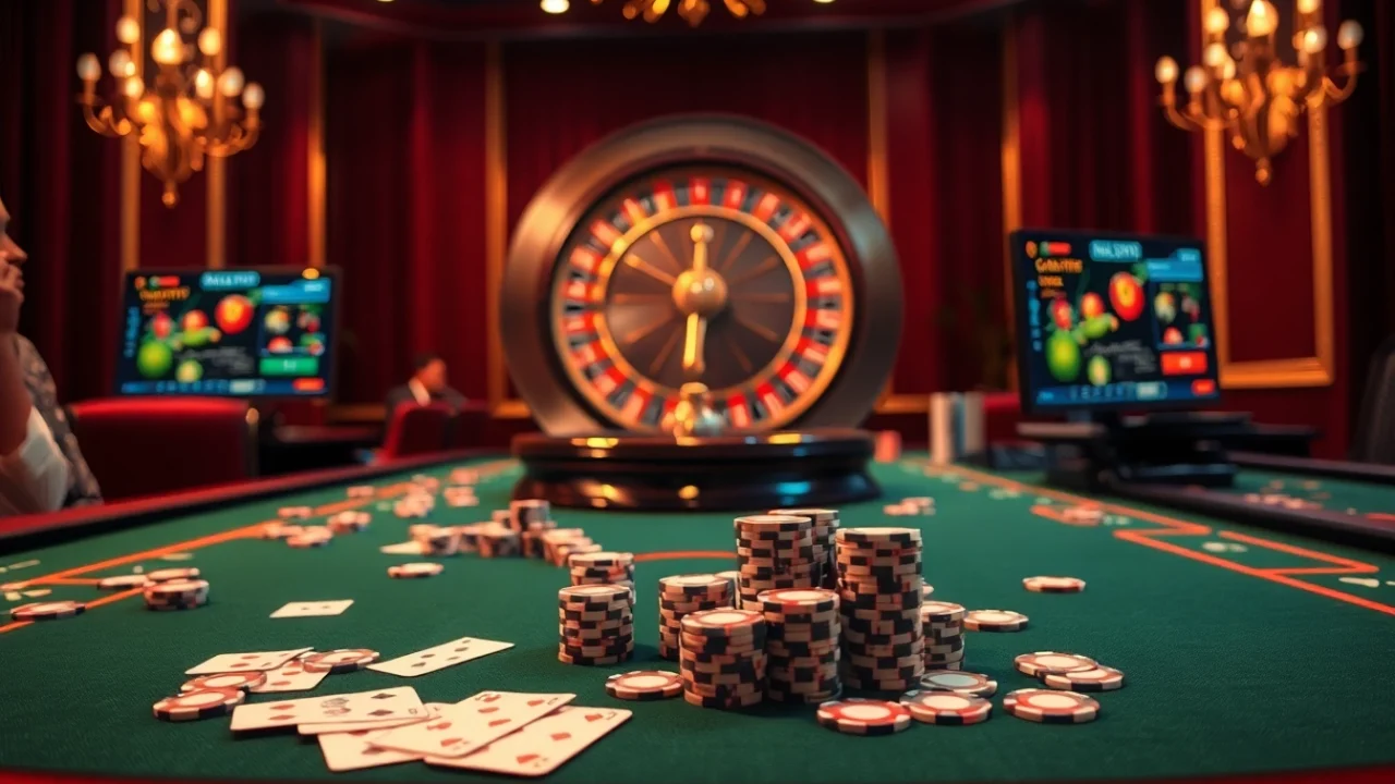 Engaging players at the rikvip nhà cái casino table showcasing dynamic betting strategies.