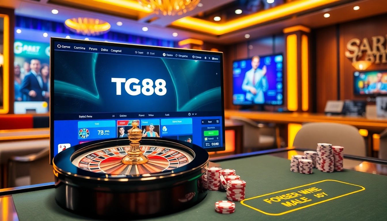 Experience the excitement of trang chủ TG88 with an engaging online casino interface showcasing vibrant games and opportunities.