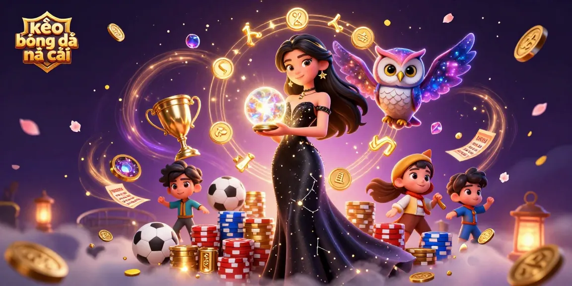 Bet on kèo bóng đá nhà cái with 3D mystical elements and dynamic casino visuals.