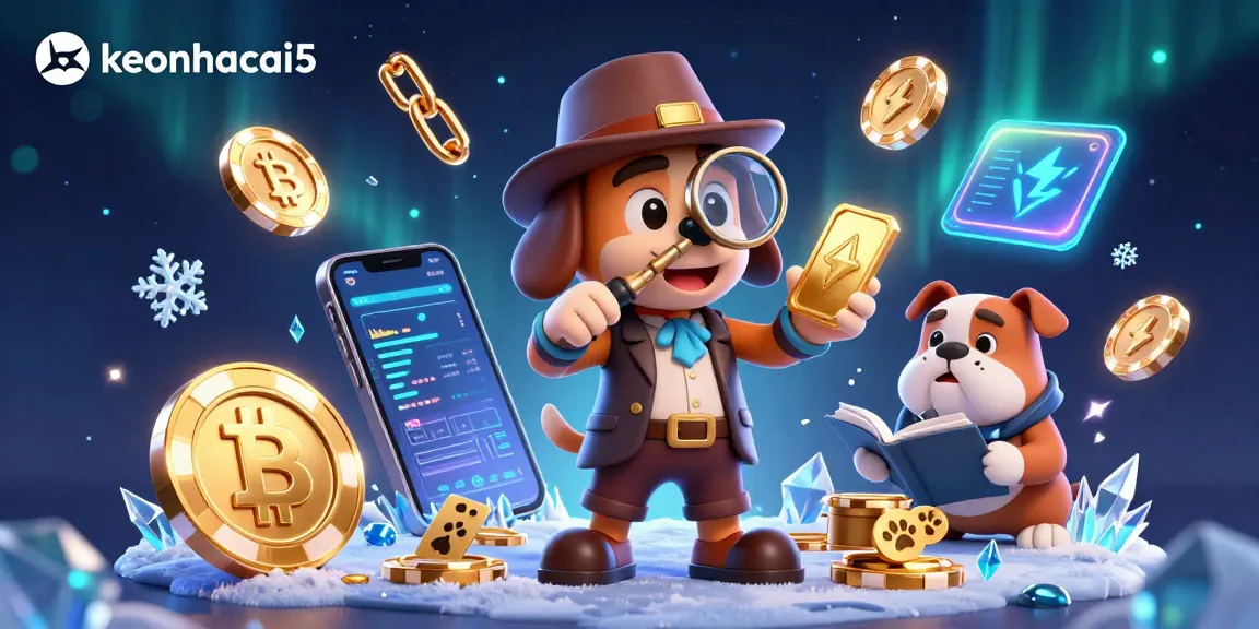 Analyze keonhacai5 gambling strategies with a detective duo discovering poker clues in a vibrant casino scene.