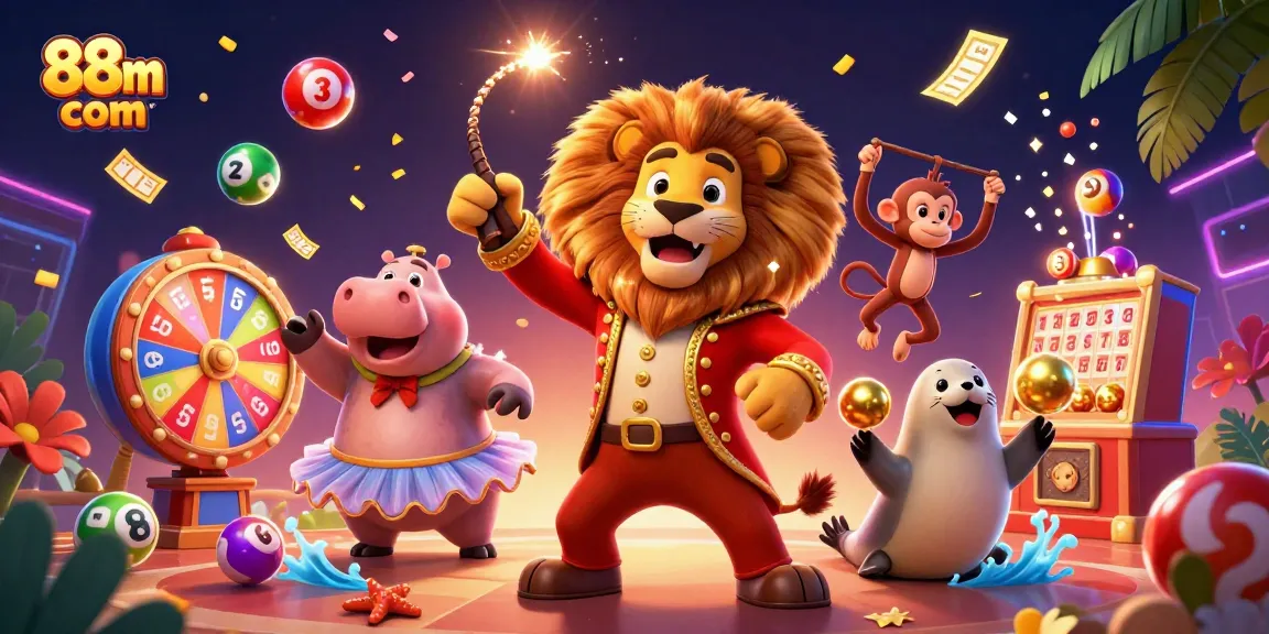 Engage in the thrilling games at 88m com, featuring vibrant characters and dynamic lottery elements.
