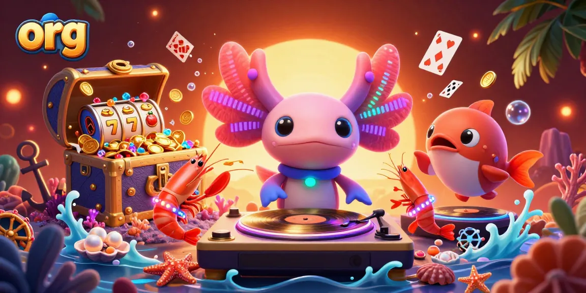 Discover exciting gaming adventures at org with animated creatures and vibrant casino elements.