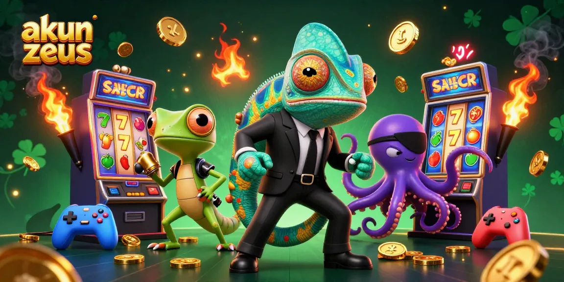 Experience thrilling action with akun slot zeus surrounded by vibrant slot machines and engaging game elements.